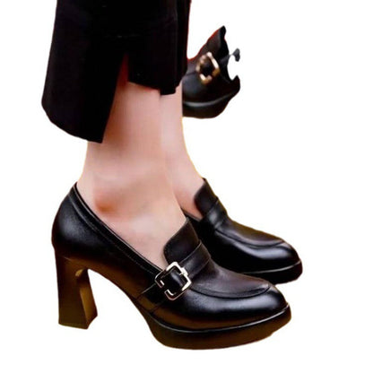 Damen Pumps Hochhackig mit Schnalle Elegant