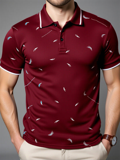 Herren Poloshirt Modern mit Druck Baumwolle Hochwertig