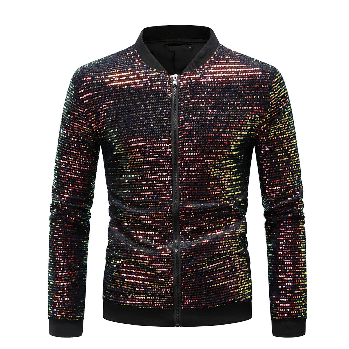 Herren Bomberjacke Glitzer Pailletten Modern Stylish - BerlinGlamour