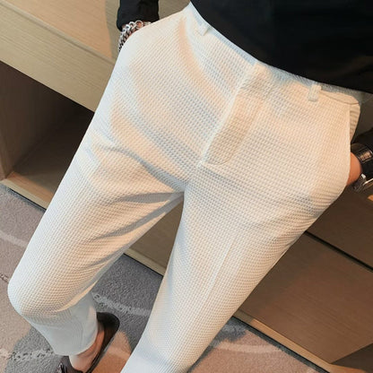Damen Businesshose Strukturiert Elegant Schwarz