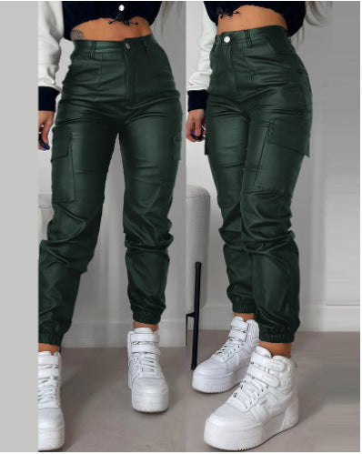 Damen Cargo-Hose Bequem Elastisch Taschen