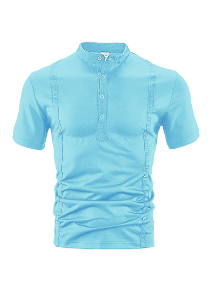Herren Kurzarm Hemd Modern Slim Fit Kragen