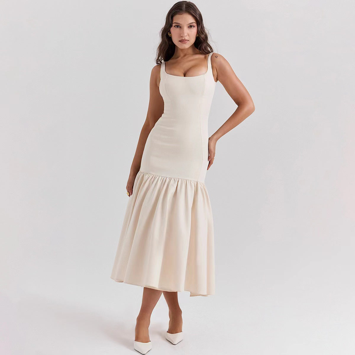 Elegantes Maxikleid mit Rüschen für Abendveranstaltungen