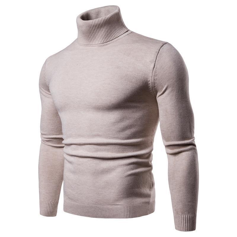 Herren Rollkragenpullover Fein Strick Hochwertig Elegант