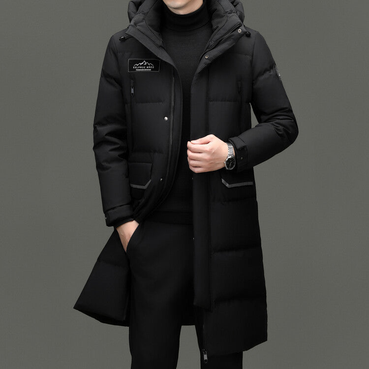 Herren Winterjacke Isoliert Lang Warm