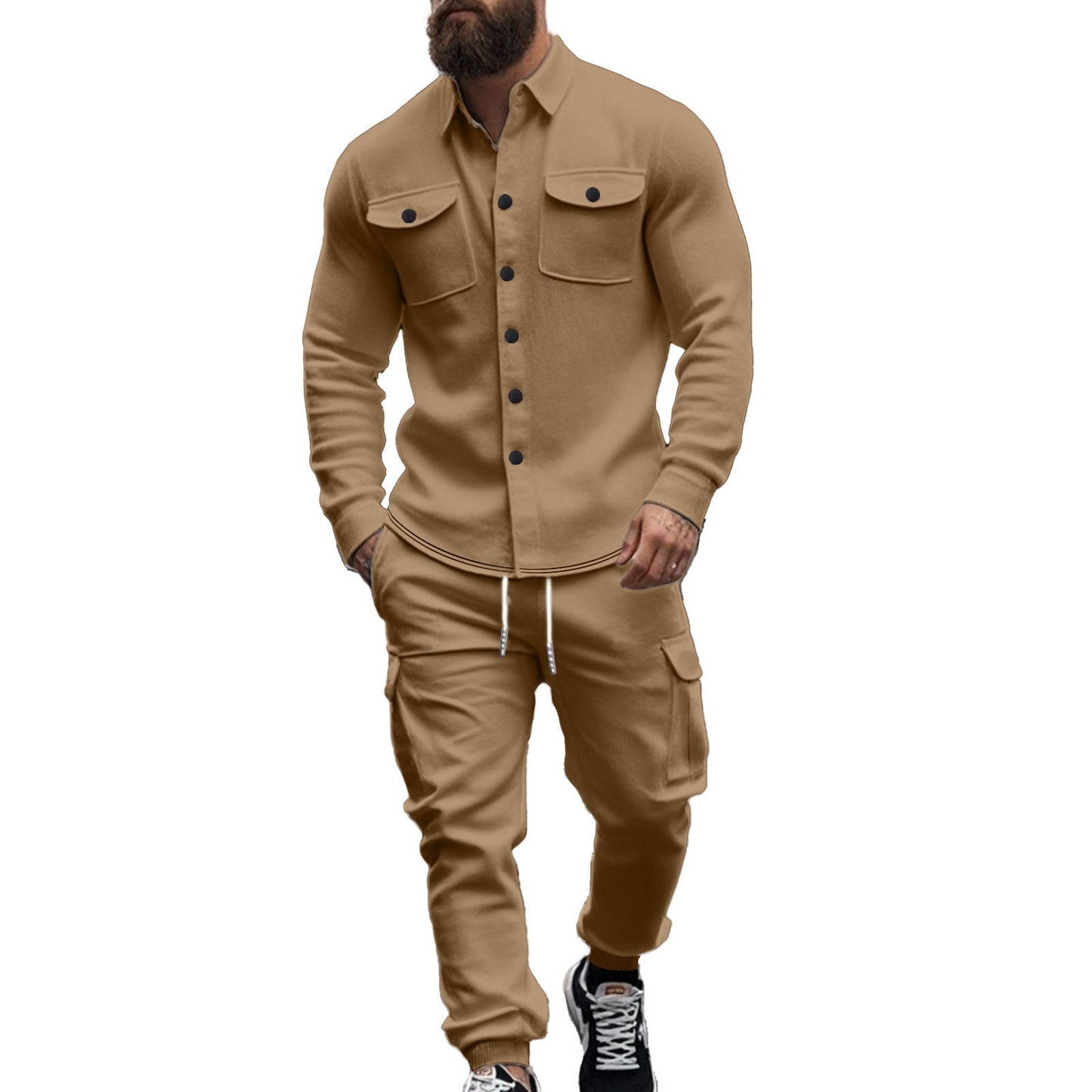 Herren Cargo Anzug Freizeit mit vielen Taschen Praktisch