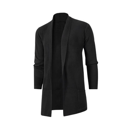 Herren Strickjacke Offener Schnitt Mit Taschen Modern