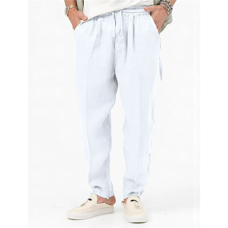 Herren Sommerhose Leicht Elastischer Bund Mit Seitentaschen