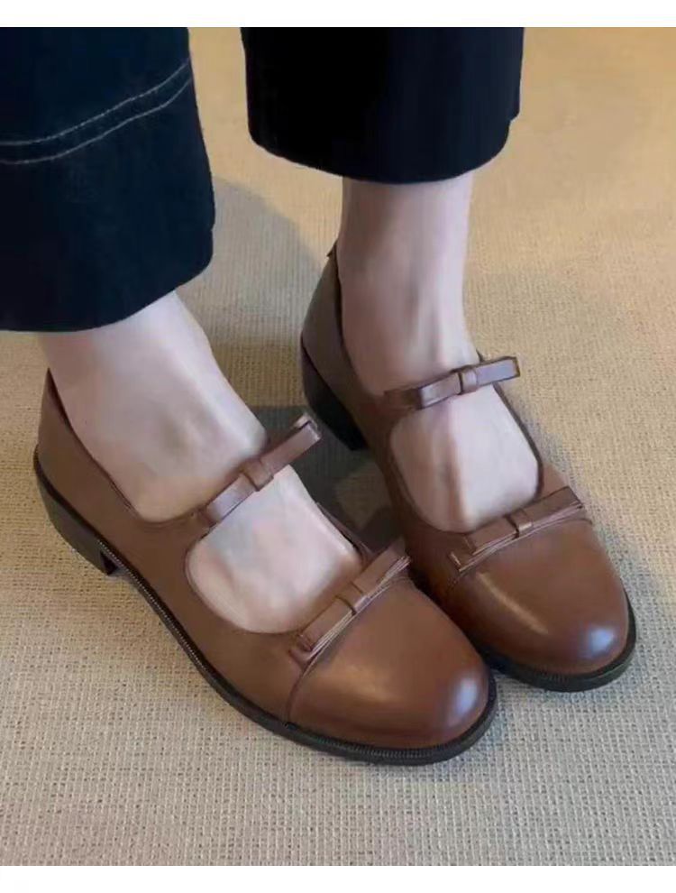 Damen Schuhe Mary Jane Elegant Komfortabel Lederschuhe Damen