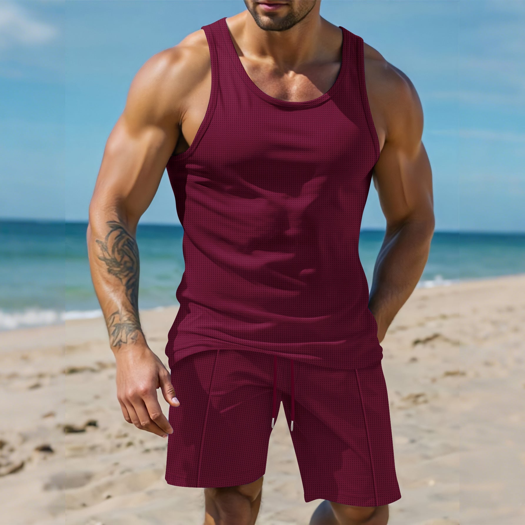 Herren Sport-Set Tanktop und Boardshorts Sommer - BerlinGlamour