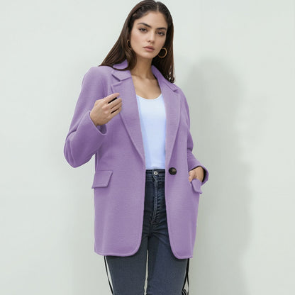 Damen Blazer Elegant Slim Fit Schwarz