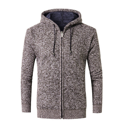 Herren Strickjacke mit Kapuze Weich Warm Modern