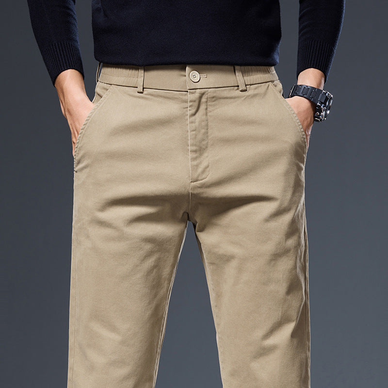 Herren Chinos Bequem Elastisch Slim Fit