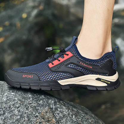 Damen Sport Sneaker Atmungsaktiv Schnellverschluss Laufschuhe