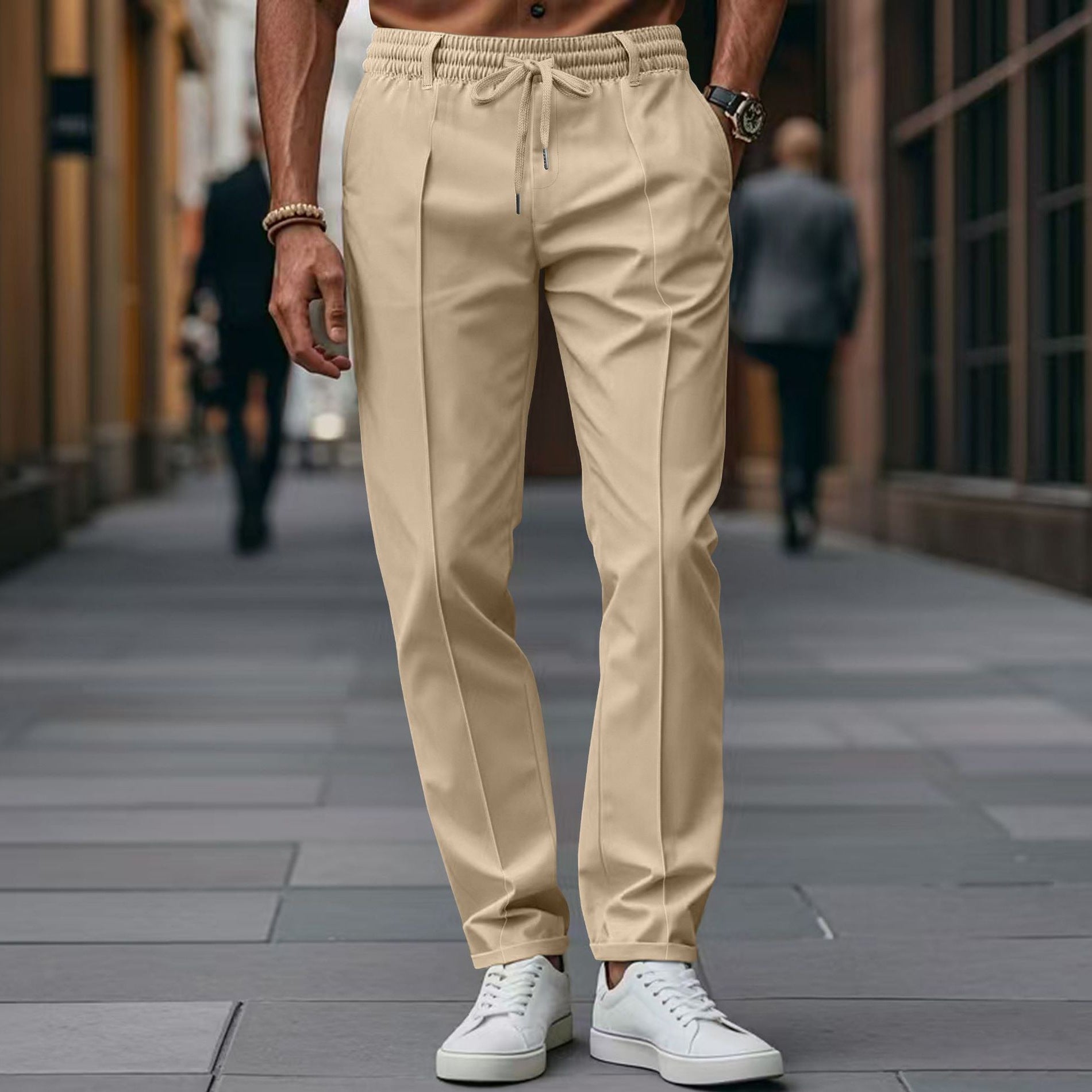 Herren lässige Jogginghose mit elastischem Bund und praktischen Seitentaschen BerlinGlamour → Stylische Jogginghose Elastisch Bund Praktisch Seitentasch BerlinGlamour - BerlinGlamour