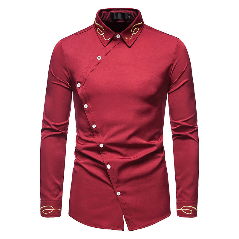 Eleganter Langarmhemd mit dekorativen Knopfdetails BerlinGlamour