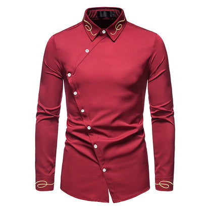 Eleganter Langarmhemd mit dekorativen Knopfdetails BerlinGlamour