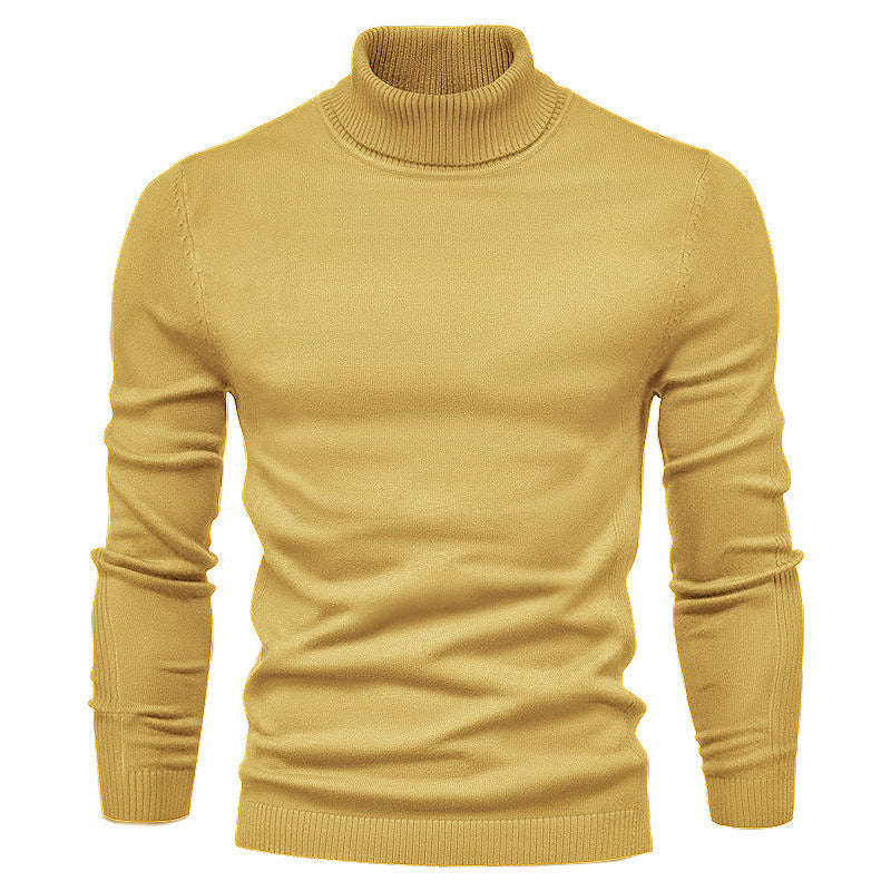 Herren Merinowolle Pullover Rollkragen Warm Elegant