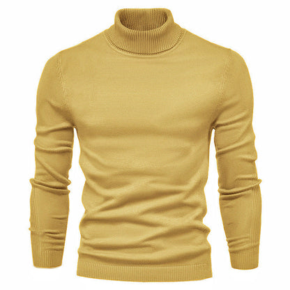 Herren Merinowolle Pullover Rollkragen Warm Elegant