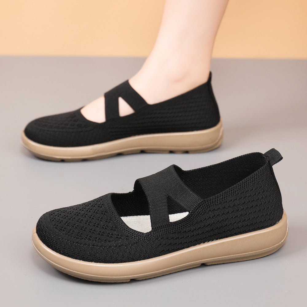 Damen Sneaker Bequem Flexibel Sportlich Schwarz