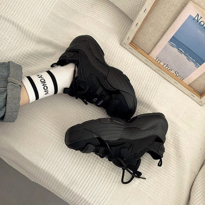 Damen Sneaker Sportlich Chunky Stabile Sohle Modern