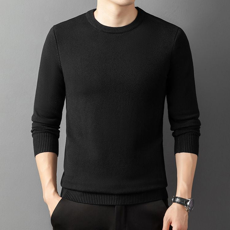 Herren Pullover Rundhals Feinbaumwolle Eleganter Style - BerlinGlamour