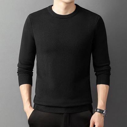 Herren Pullover Rundhals Feinbaumwolle Eleganter Style - BerlinGlamour