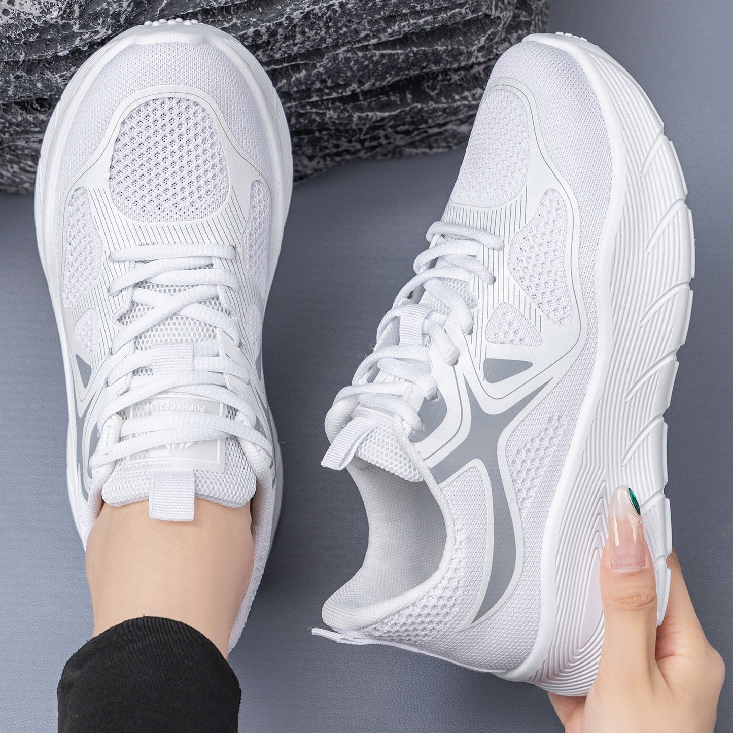 Damen Laufschuhe Leicht Sportlich Atmungsaktiv Mesh