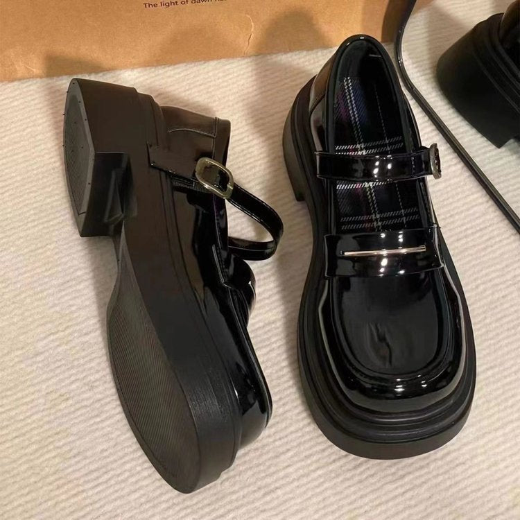 Damen Plateau Mokassins Riemen Sohle Strapazierfähig Damen Schuhe
