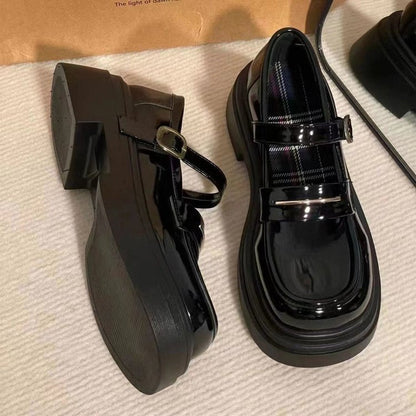 Damen Plateau Mokassins Riemen Sohle Strapazierfähig Damen Schuhe