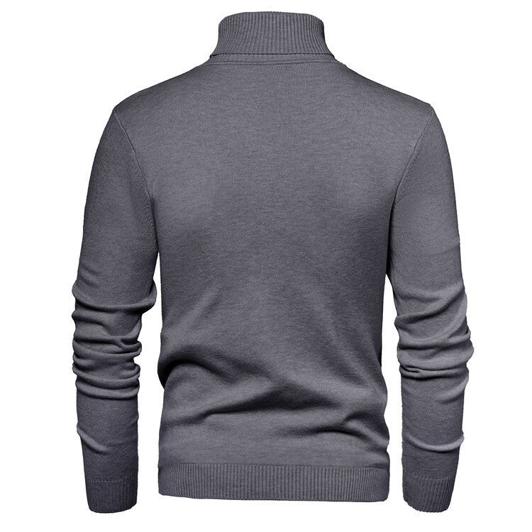 Herren Pullover Merinowolle Rollkragen Elegant Warm