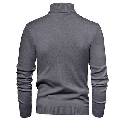 Herren Pullover Merinowolle Rollkragen Elegant Warm