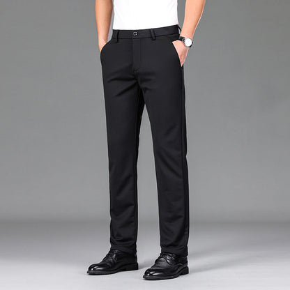 Herren Business-Hosen Elegant Slim Fit Schwarz