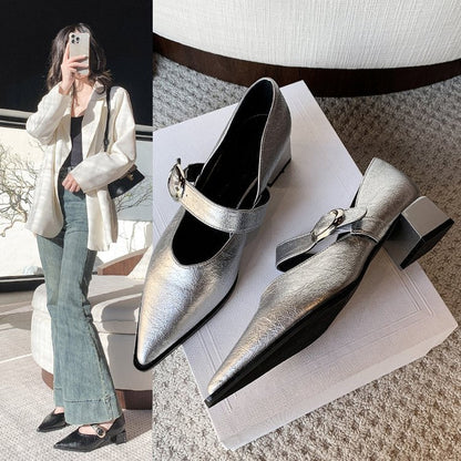 Damen Schuhe Mary Jane Blockabsatz Moderne Riemen Schuhe - BerlinGlamour