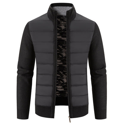 Herren Hybridjacke Warm Wasserabweisend Mit Kragen Modern