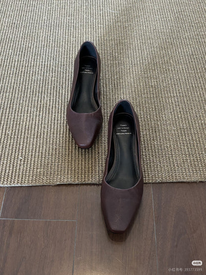 Damen Schuhe Quadratische Zehenpartie Flexibles Fußbett Elegant