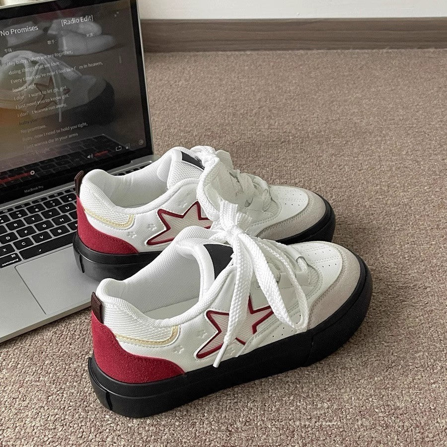 Damen Sneaker Sportlich Sternenmuster Bequem