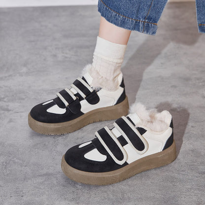 Damen Sneaker Sportlich Weich Bequem Klettverschluss