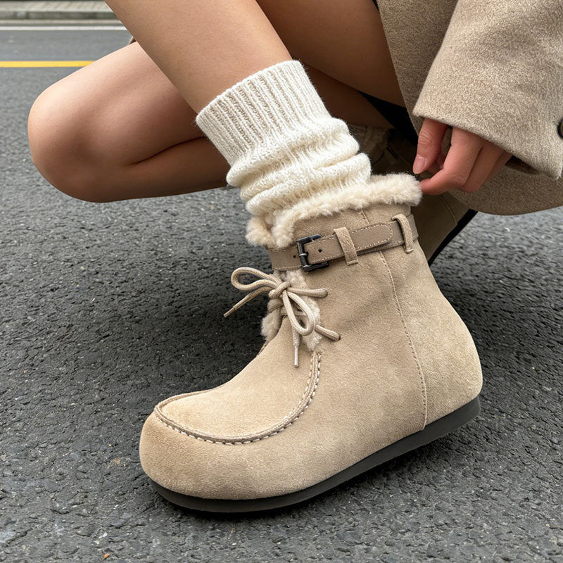 Damen Boots Warm Kuschelig Verstellbar Winter - BerlinGlamour
