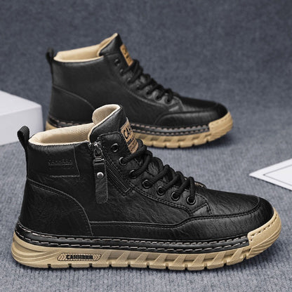 Damen Sneaker High-Top robuste Schuhe mit Reißverschluss