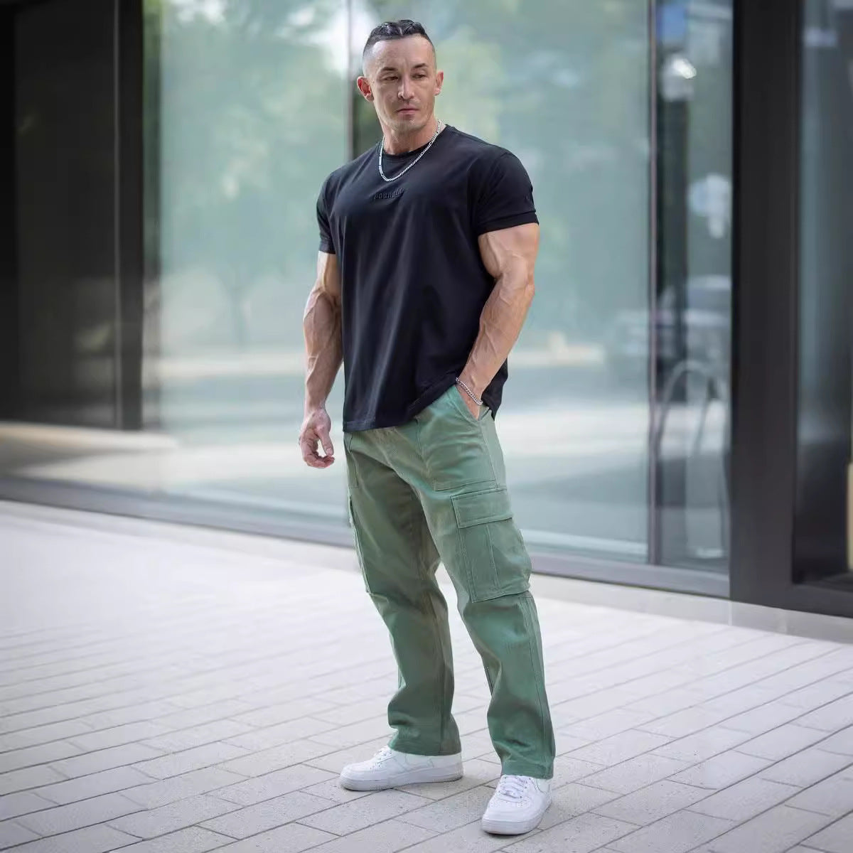 Herren Cargo-Hose Multifunktional Ergonomisch Bequem