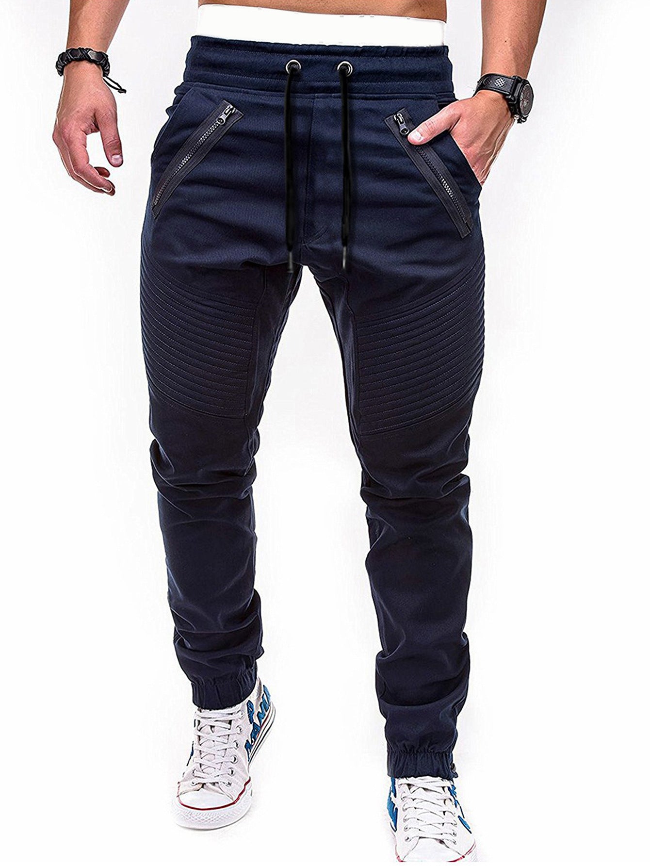 Herren Jogginghose Elastisch Mit Kontrasttaschen