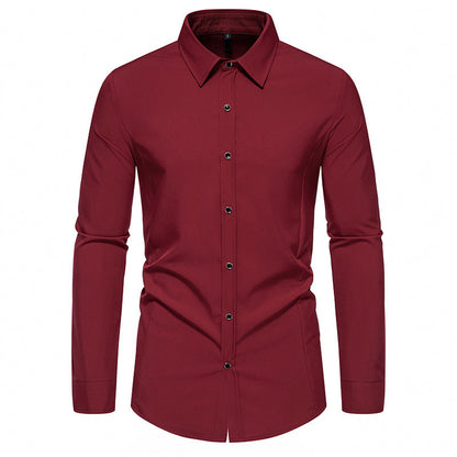 Herren Langarmhemd Elegant Slim Fit Modern