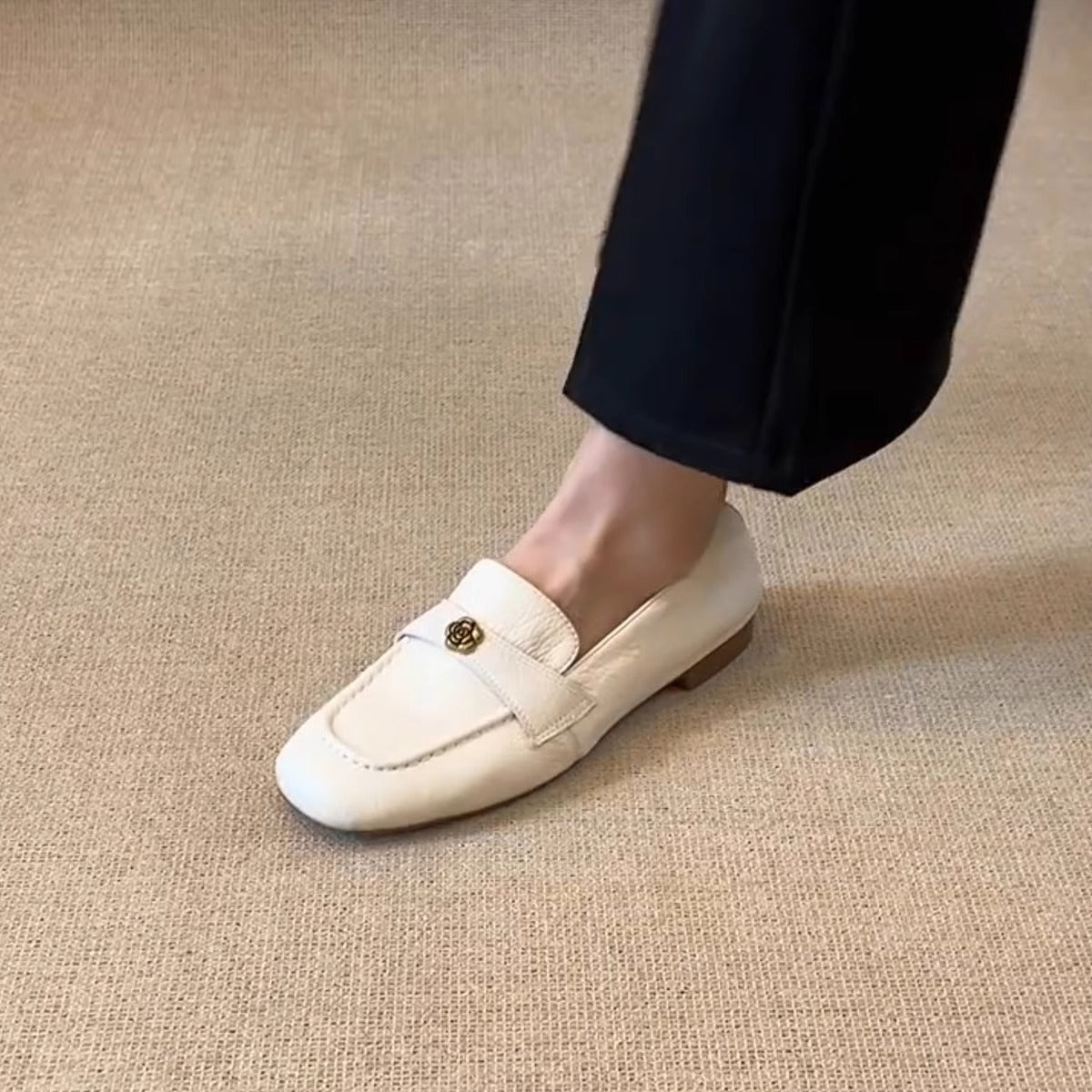 Damen Mokassins Elegant Schnalle Bequem Komfortschuhe