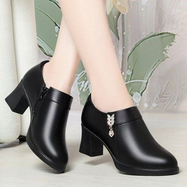 Damen Stiefeletten Elegante Schuhe Braun Lederschaft - BerlinGlamour