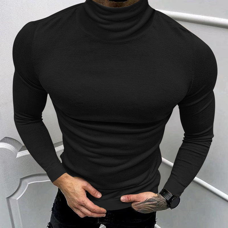 Herren Rollkragenpullover Eleganter Baumwollmix Modern