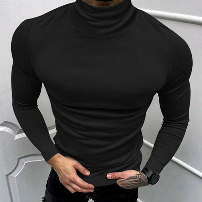 Herren Rollkragenpullover Eleganter Baumwollmix Modern