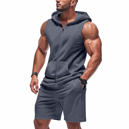 Männer Sport Set Kapuzenshirt und Shorts Größe S-XXXL