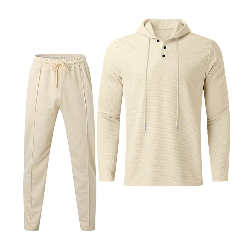 Herren Sportset Hoodie Jogginghose Strukturiert Modern