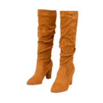 Damen Stiefel Hoch Hacken Blockabsatz Elegant